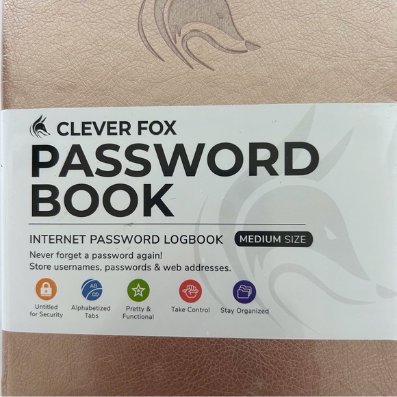 CLEVER FOX INTERNET PASSWORD BOOK NWT - Picture 4 of 7